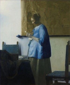  ADI Painting - Woman Reading a Letter Baroque Johannes Vermeer